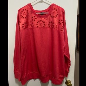 NWOT Torrid long sleeve eyelet top